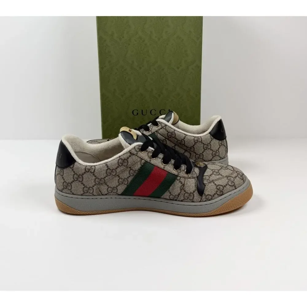 Size 8.5US - Gucci Screener Beige Monogram NEW/RETAIL $1.1K!